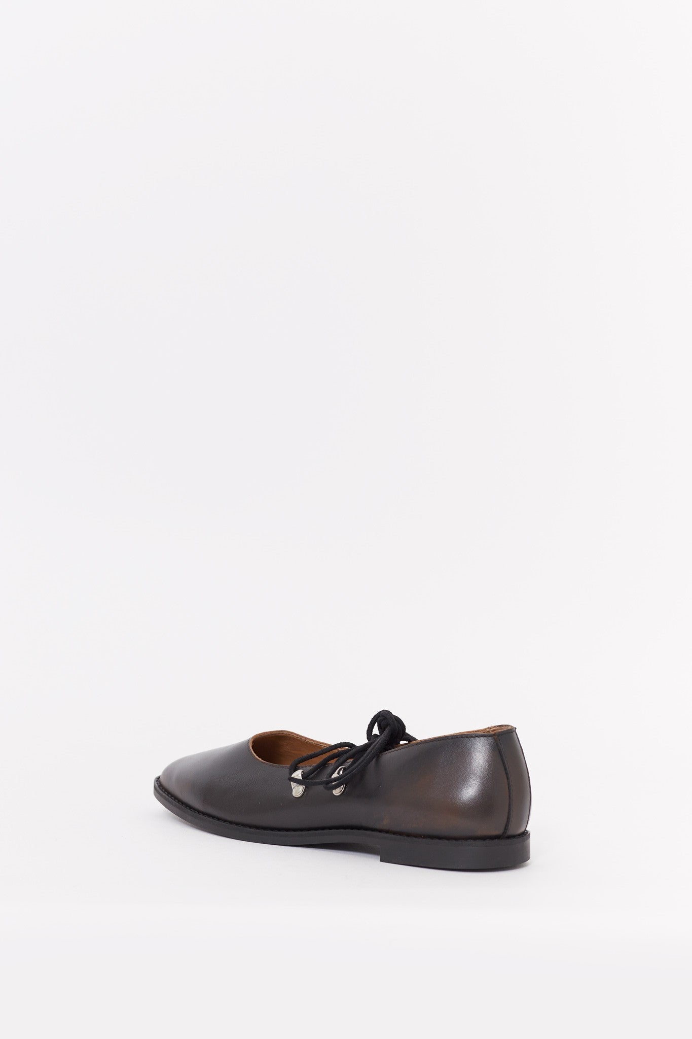 MFPEN VINTAGE BROWN LACED BALLERINA