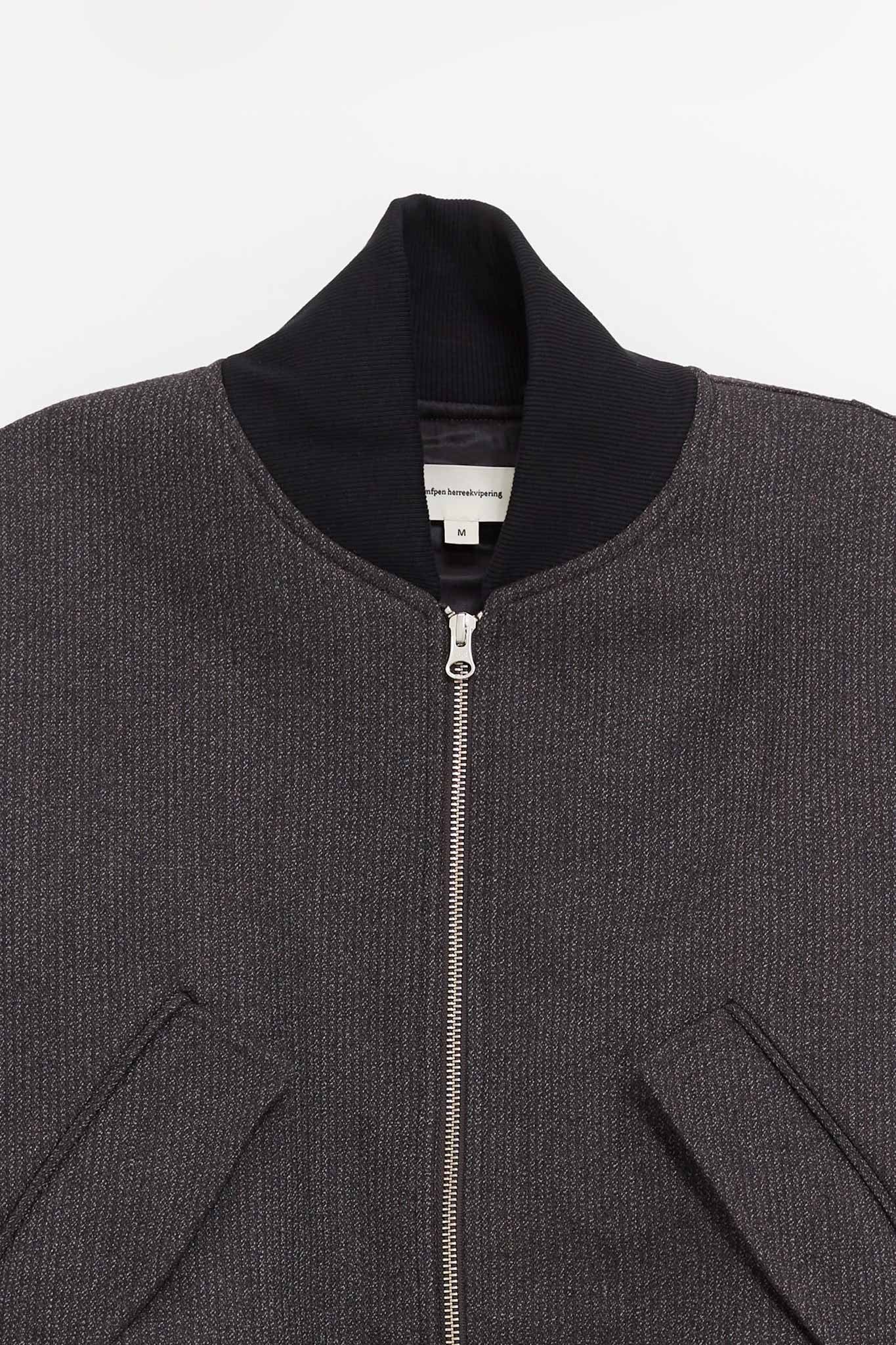 MFPEN BROWN MELANGE STRIPE BLOUSON JACKET