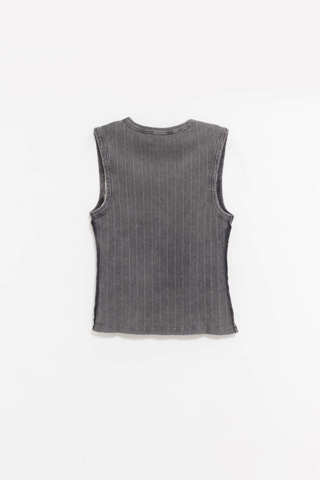 MFPEN WASHED GRAPHITE RIB V NECK TANK TOP