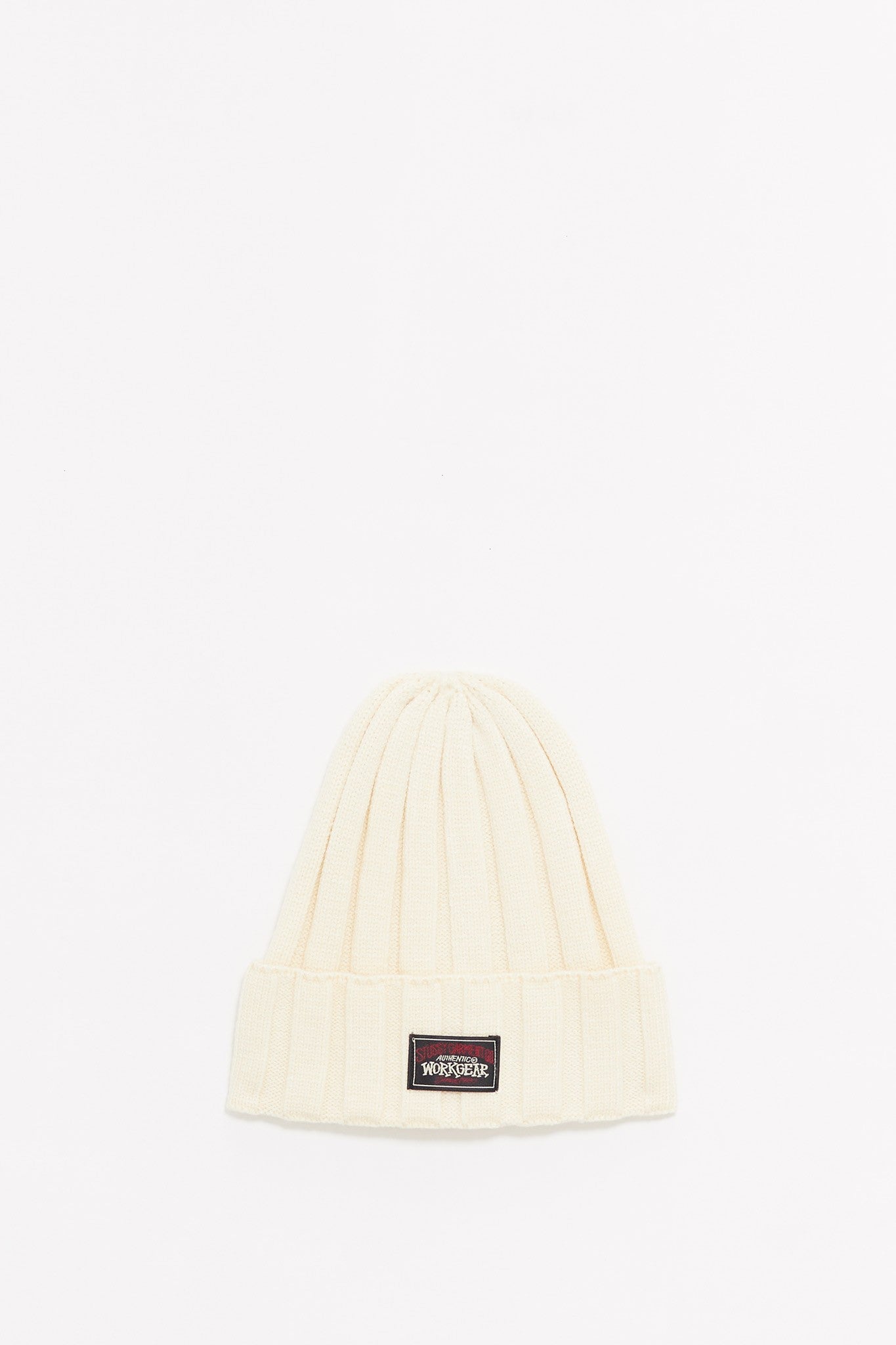 STUSSY IVORY WORKWEAR CUFF BEANIE
