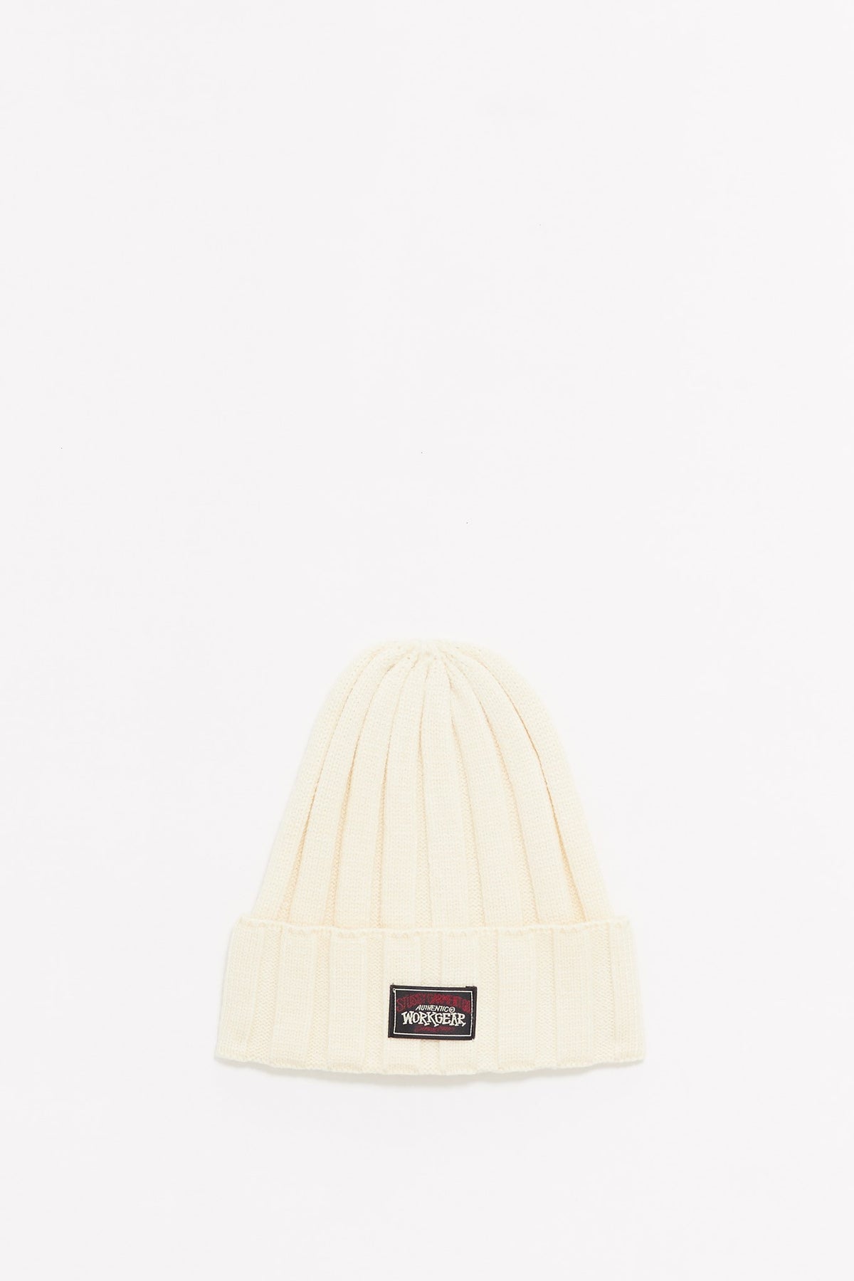STUSSY IVORY WORKWEAR CUFF BEANIE