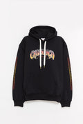 CASABLANCA BLACK SKI PRINTED HOODIE