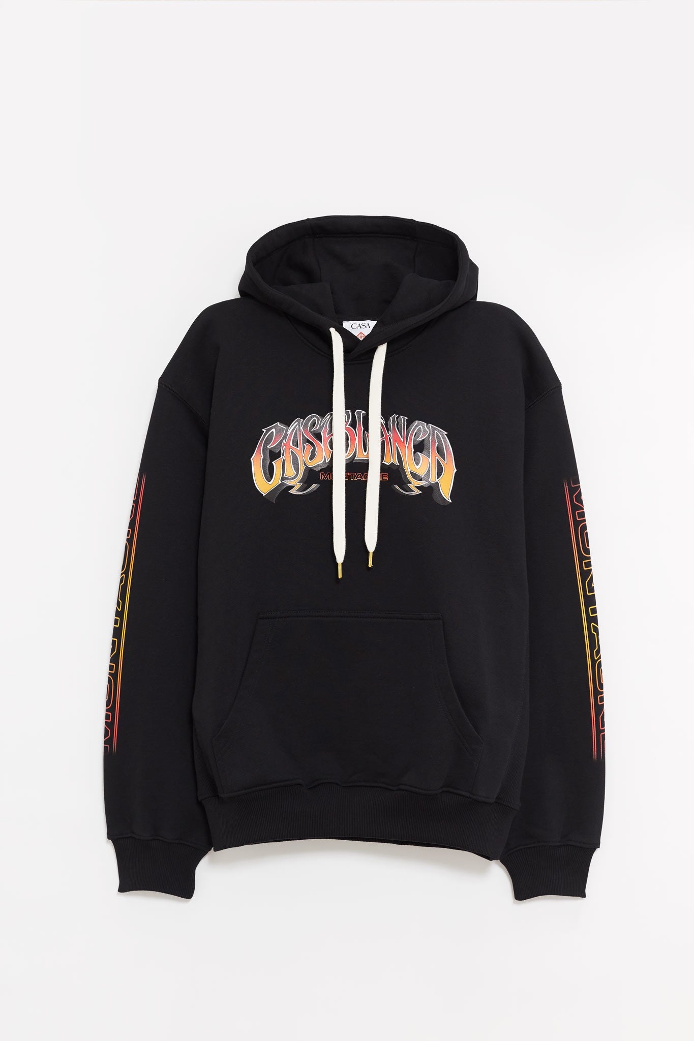 CASABLANCA BLACK SKI PRINTED HOODIE