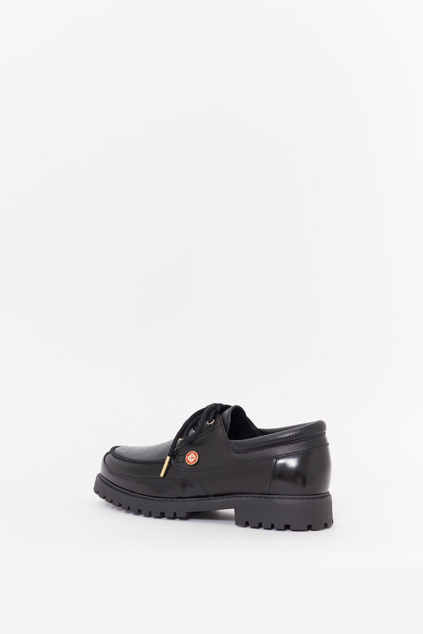 CASABLANCA BLACK HIDEKI BOAT SHOES