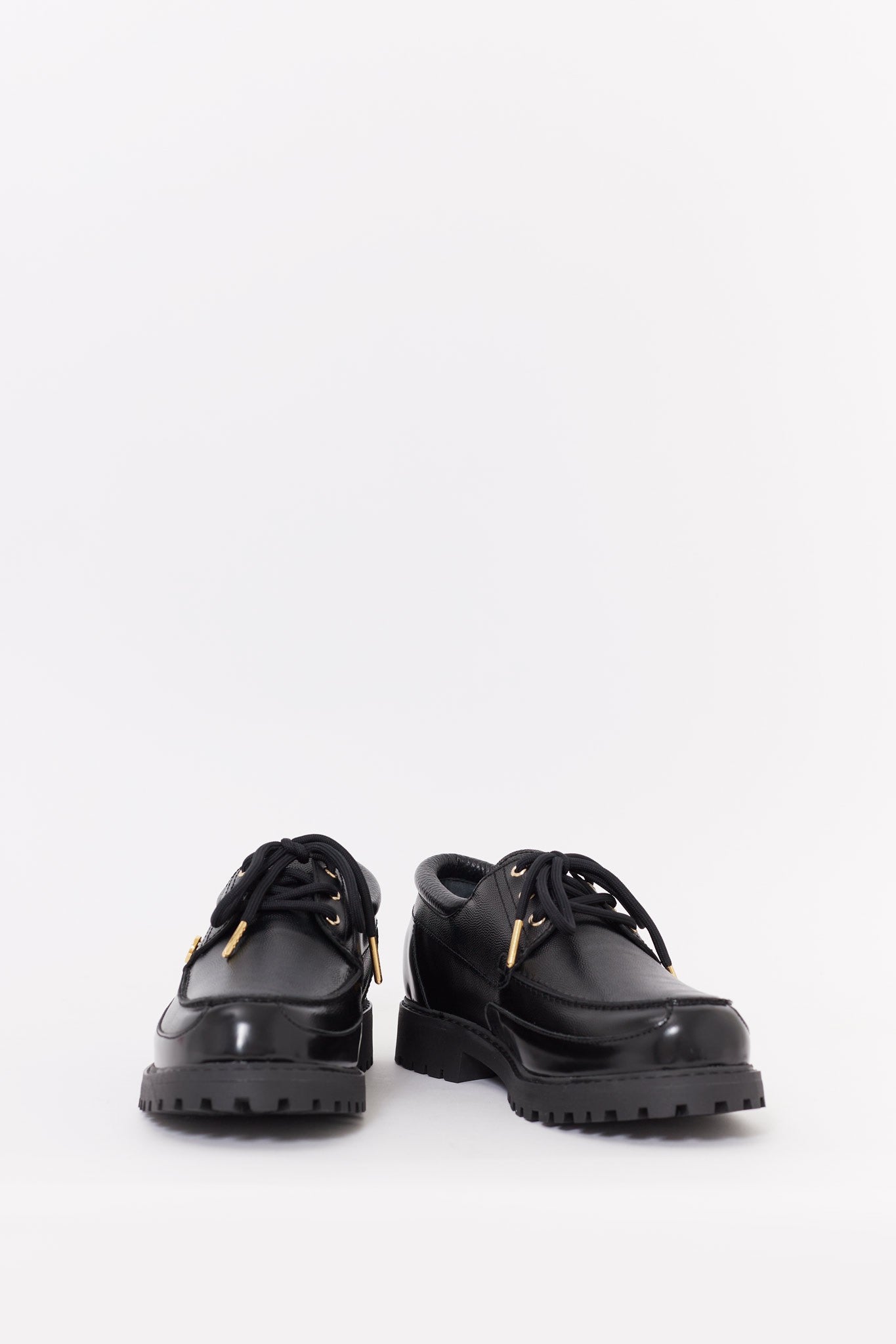 CASABLANCA BLACK HIDEKI BOAT SHOES