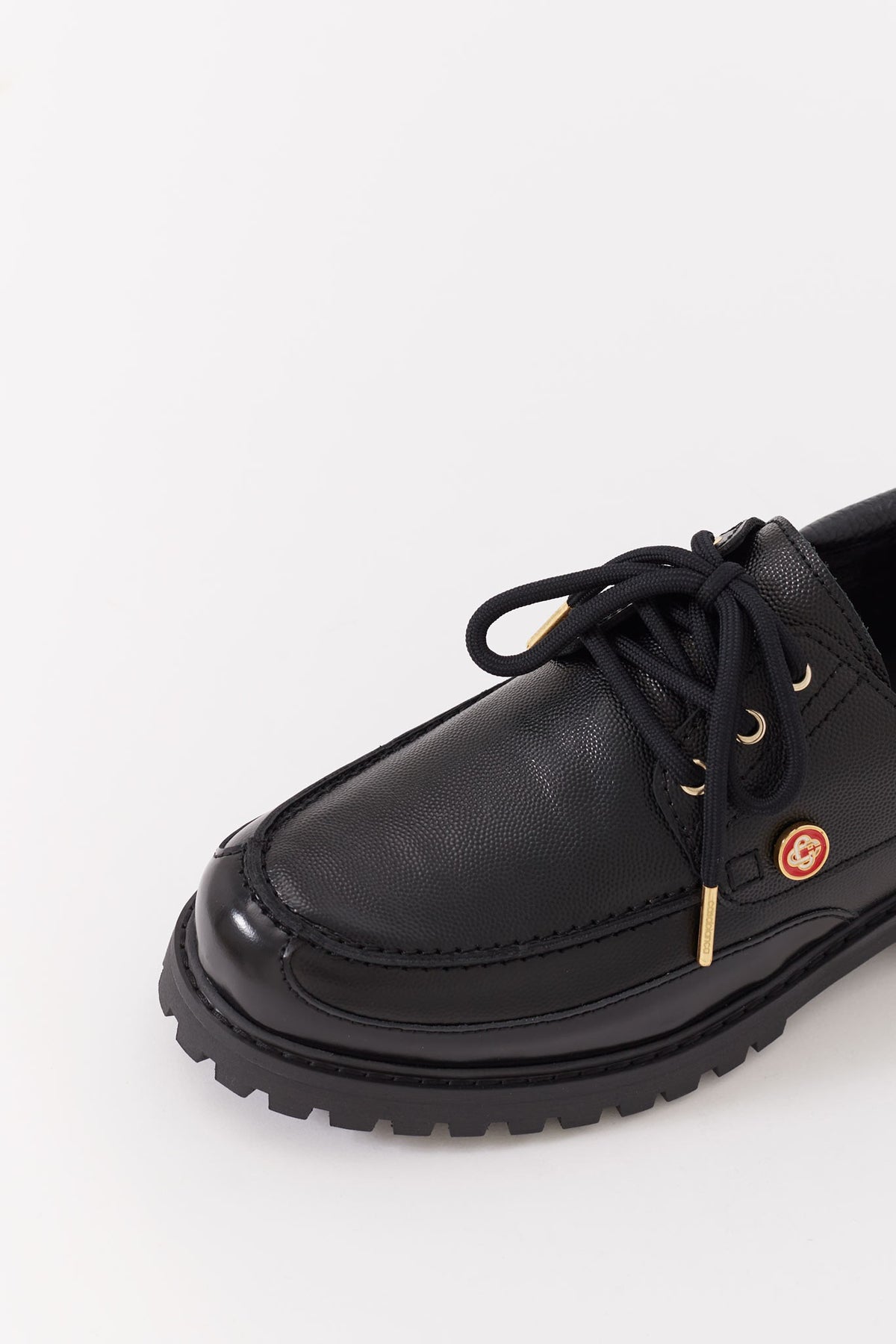 CASABLANCA BLACK HIDEKI BOAT SHOES