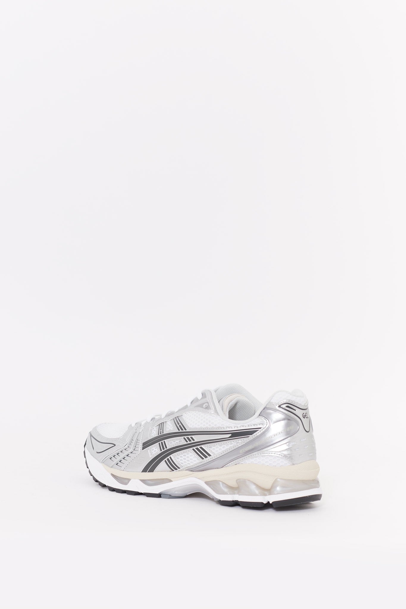 ASICS WHITE GRAPHITE GREY GEL KAYANO 14 SNEAKERS
