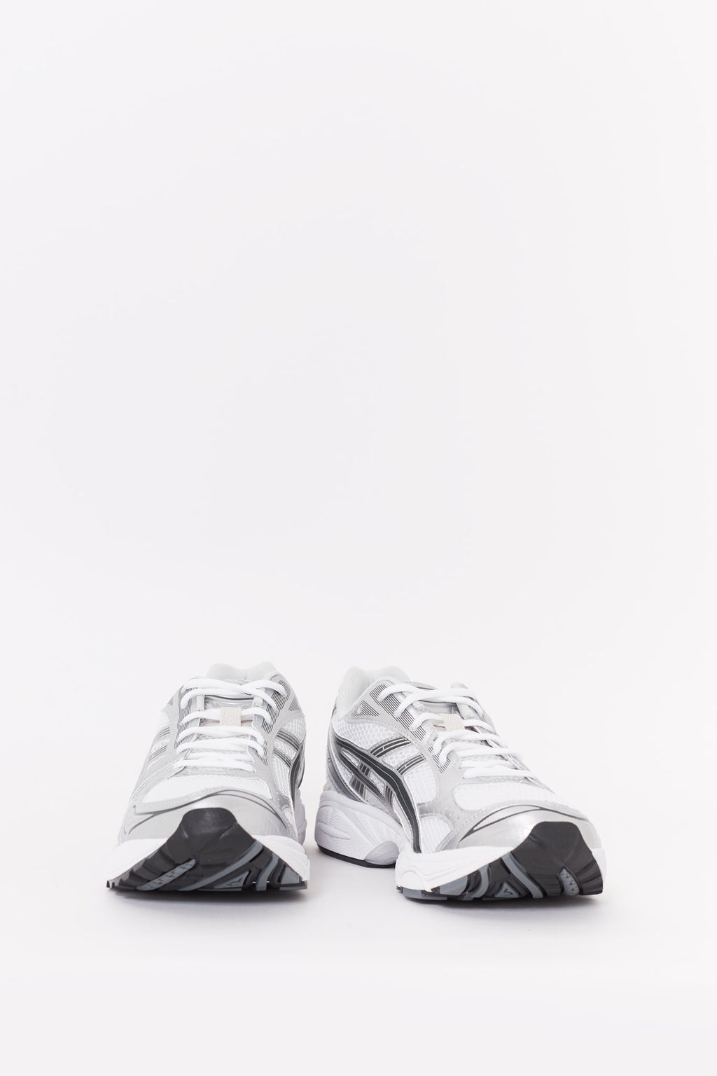 ASICS WHITE GRAPHITE GREY GEL KAYANO 14 SNEAKERS