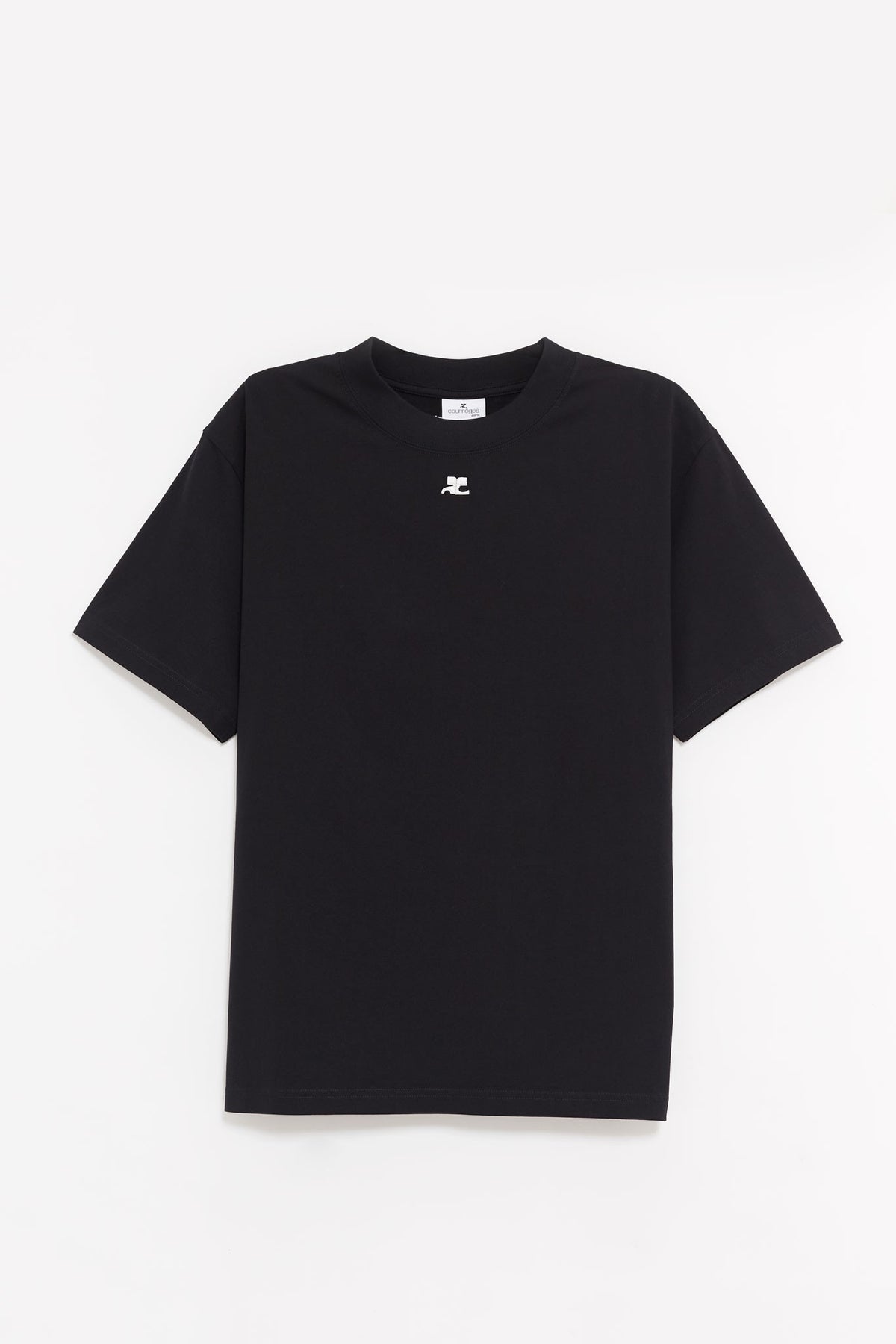 COURREGES BLACK OVERSIZED T SHIRT