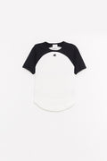 COURREGES HERITAGE WHITE CIRCLE CONTRAST T SHIRT