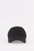COURREGES BLACK EMBROIDERED CAP