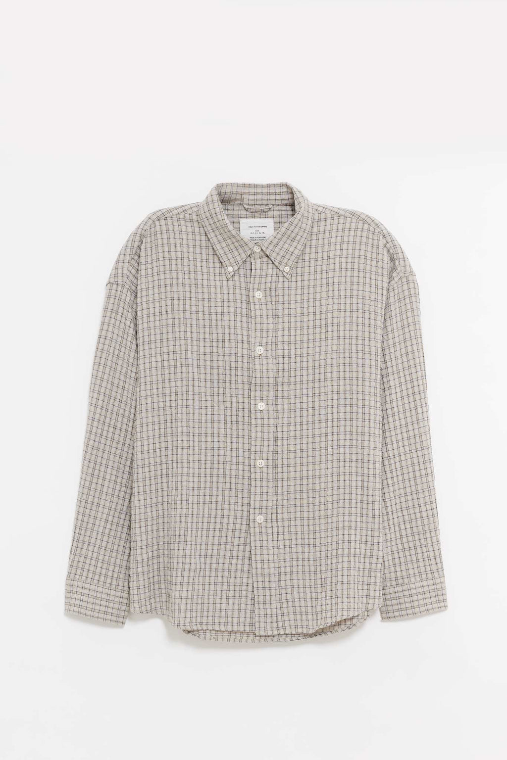 MFPEN GREY GENERATION CHECK BUTTON DOWN SHIRT
