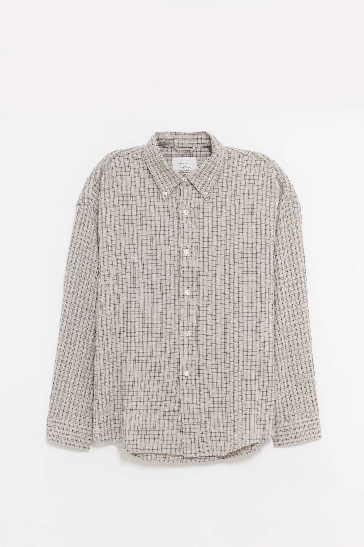 MFPEN GREY GENERATION CHECK BUTTON DOWN SHIRT