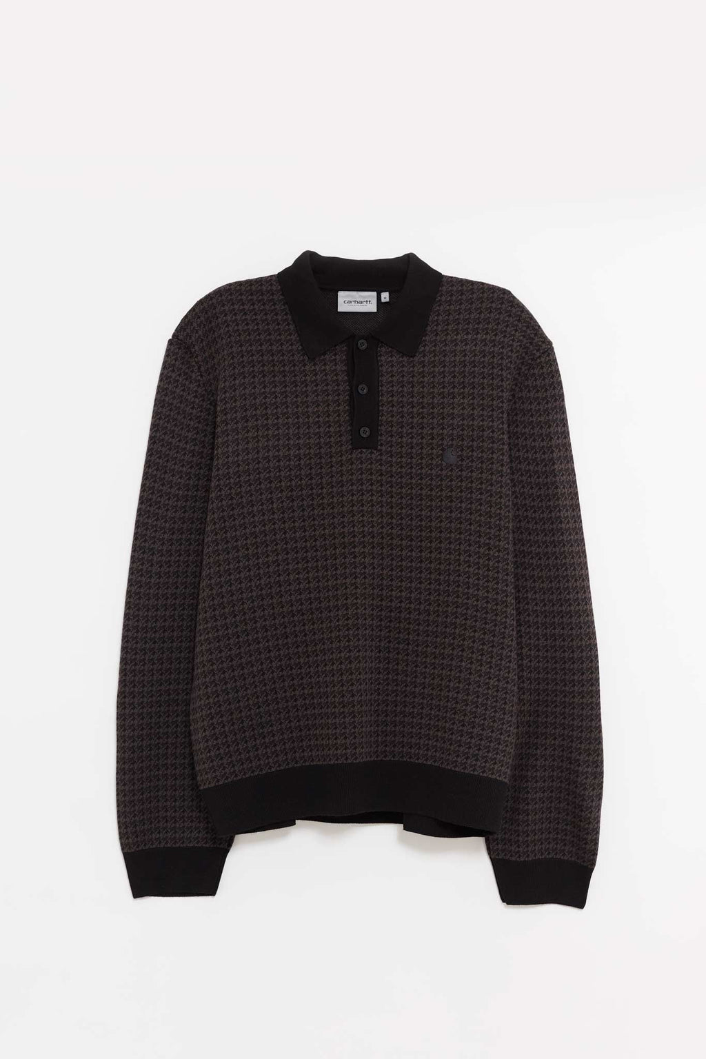 CARHARTT WIP LOWIS HOUNDSTOOTH L S POLO
