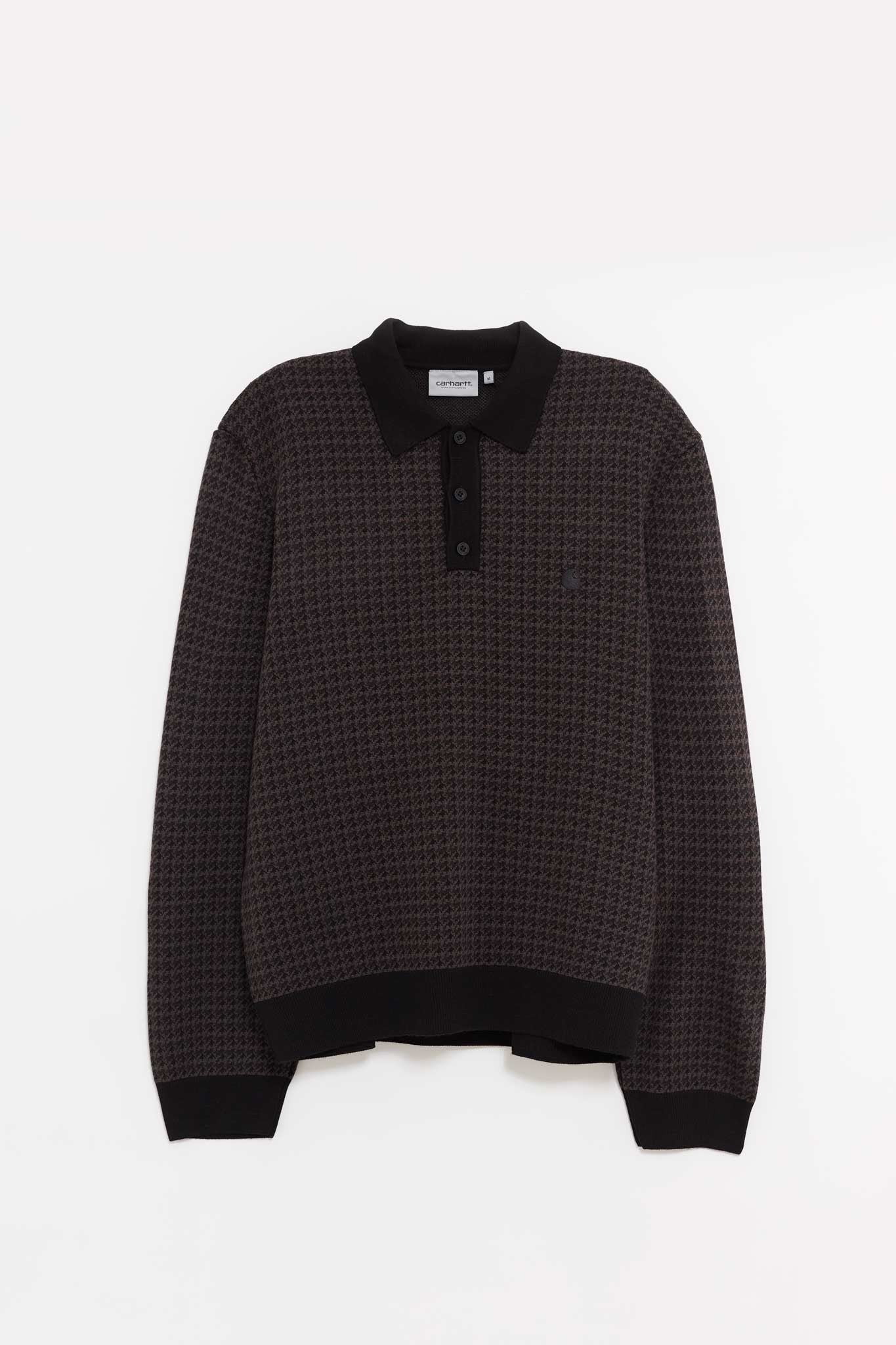CARHARTT WIP LOWIS HOUNDSTOOTH L S POLO