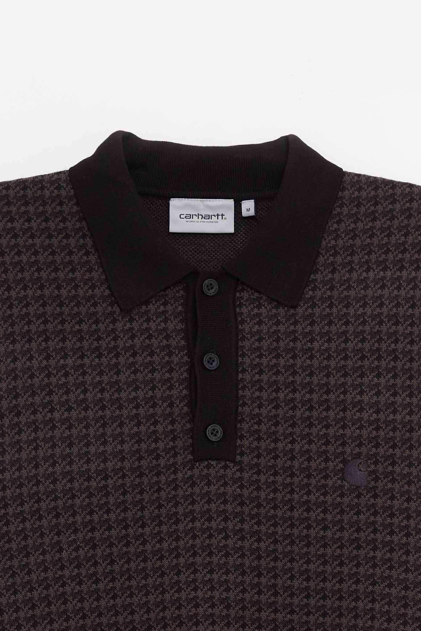 CARHARTT WIP LOWIS HOUNDSTOOTH L S POLO