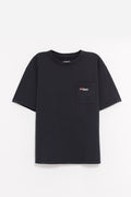 RHUDE VINTAGE BLACK MOONLIGHT WOLF POCKET T SHIRT