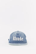 RHUDE OXFORD INDIGO LOGO DENIM HAT