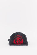 RHUDE AGOURA BLACK ST RHUDE SEAL DENIM CURVED BRIM HAT