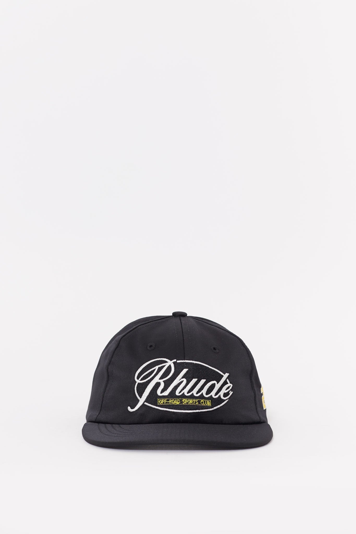 RHUDE BLACK RHUDE SPORTS CLUB CURVED BRIM HAT