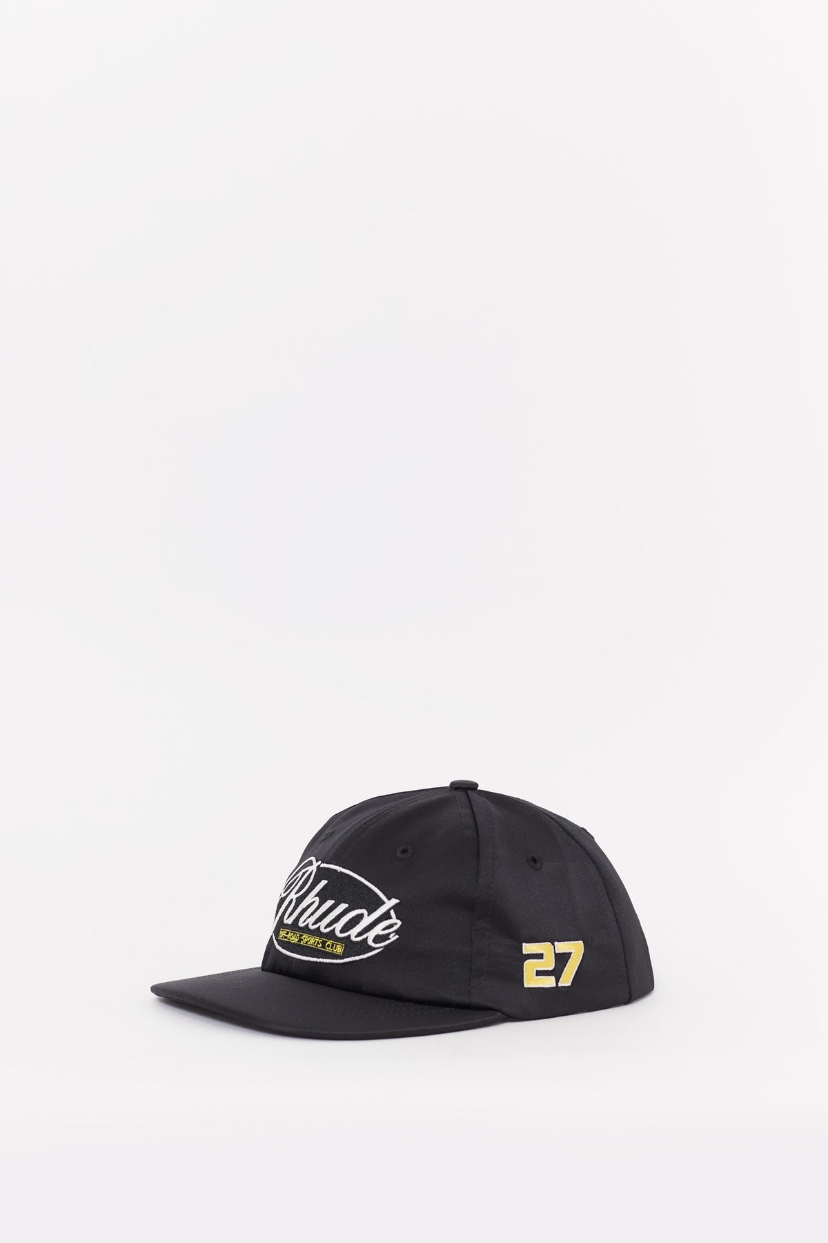 RHUDE BLACK RHUDE SPORTS CLUB CURVED BRIM HAT