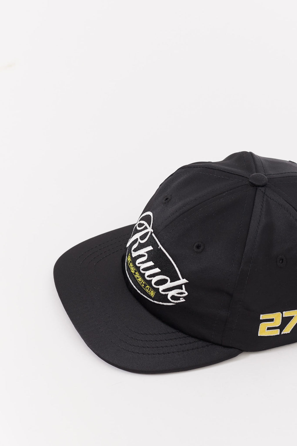 RHUDE BLACK RHUDE SPORTS CLUB CURVED BRIM HAT