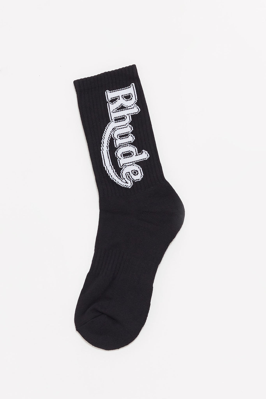 RHUDE BLACK VERTICAL RACE TRACK SOCKS