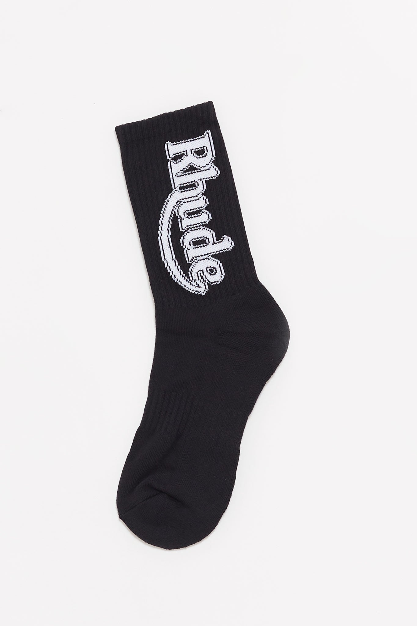 RHUDE BLACK VERTICAL RACE TRACK SOCKS