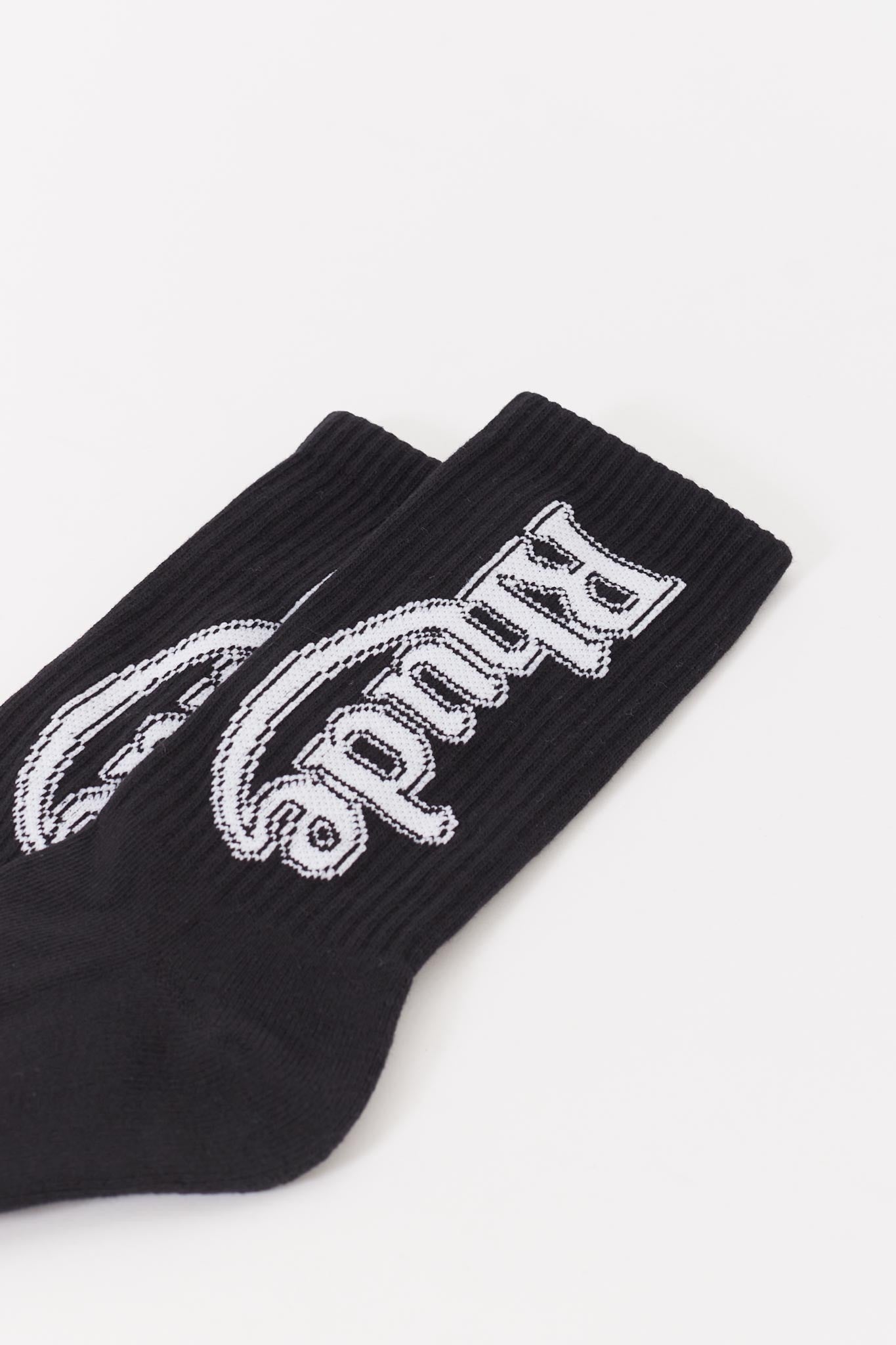 RHUDE BLACK VERTICAL RACE TRACK SOCKS