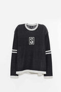 STUSSY BLACK ALPINE CREWNECK