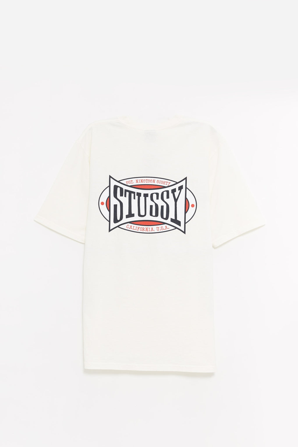STUSSY NATURAL CHAMPION OVAL PIG DYED T SHIRT