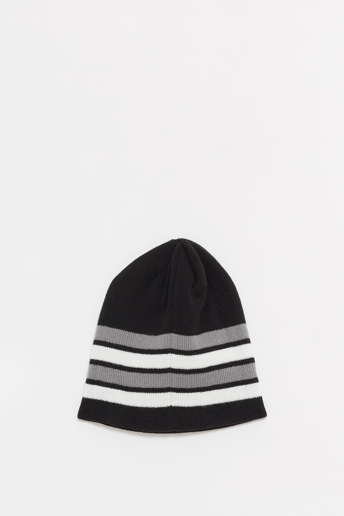 STUSSY BLACK SKULLCAP BASIC STRIPED BEANIE