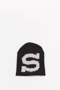 STUSSY BLACK SKULLCAP KNIT BURLY S BEANIE
