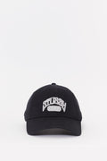 STUSSY BLACK LP CREW STRAPBACK CAP