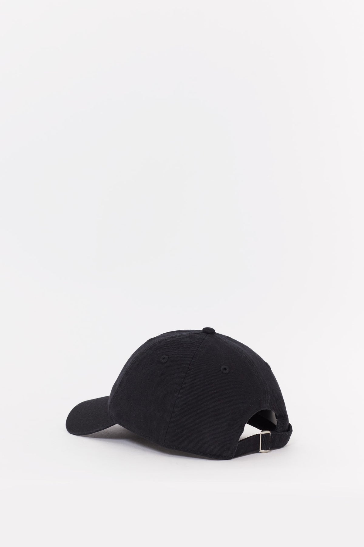 STUSSY BLACK LP CREW STRAPBACK CAP