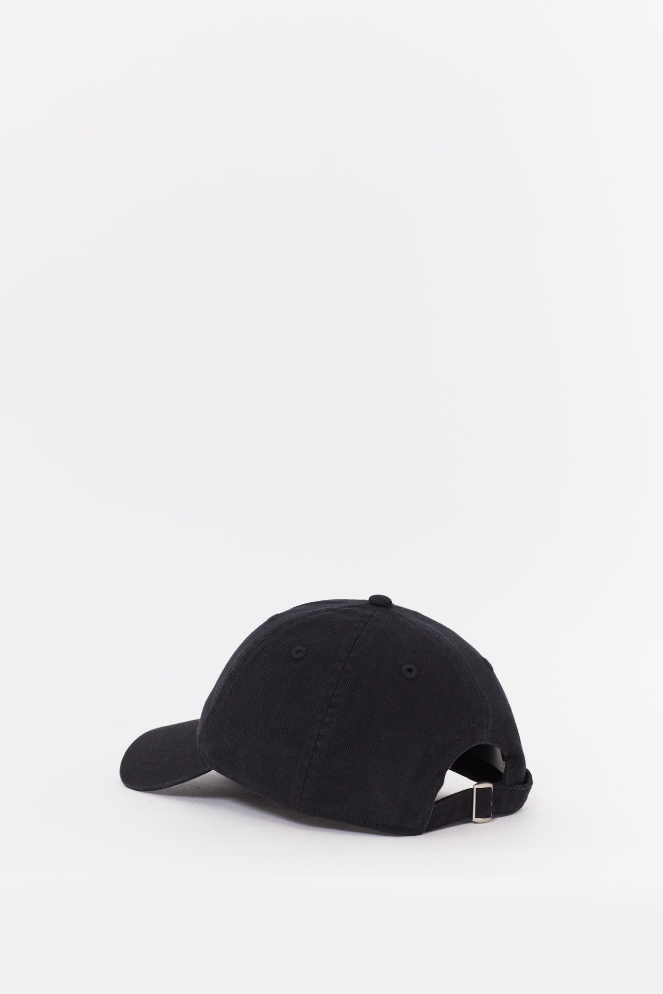 STUSSY BLACK LP CREW STRAPBACK CAP