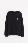 CARHARTT WIP BLACK LS POCKET T SHIRT