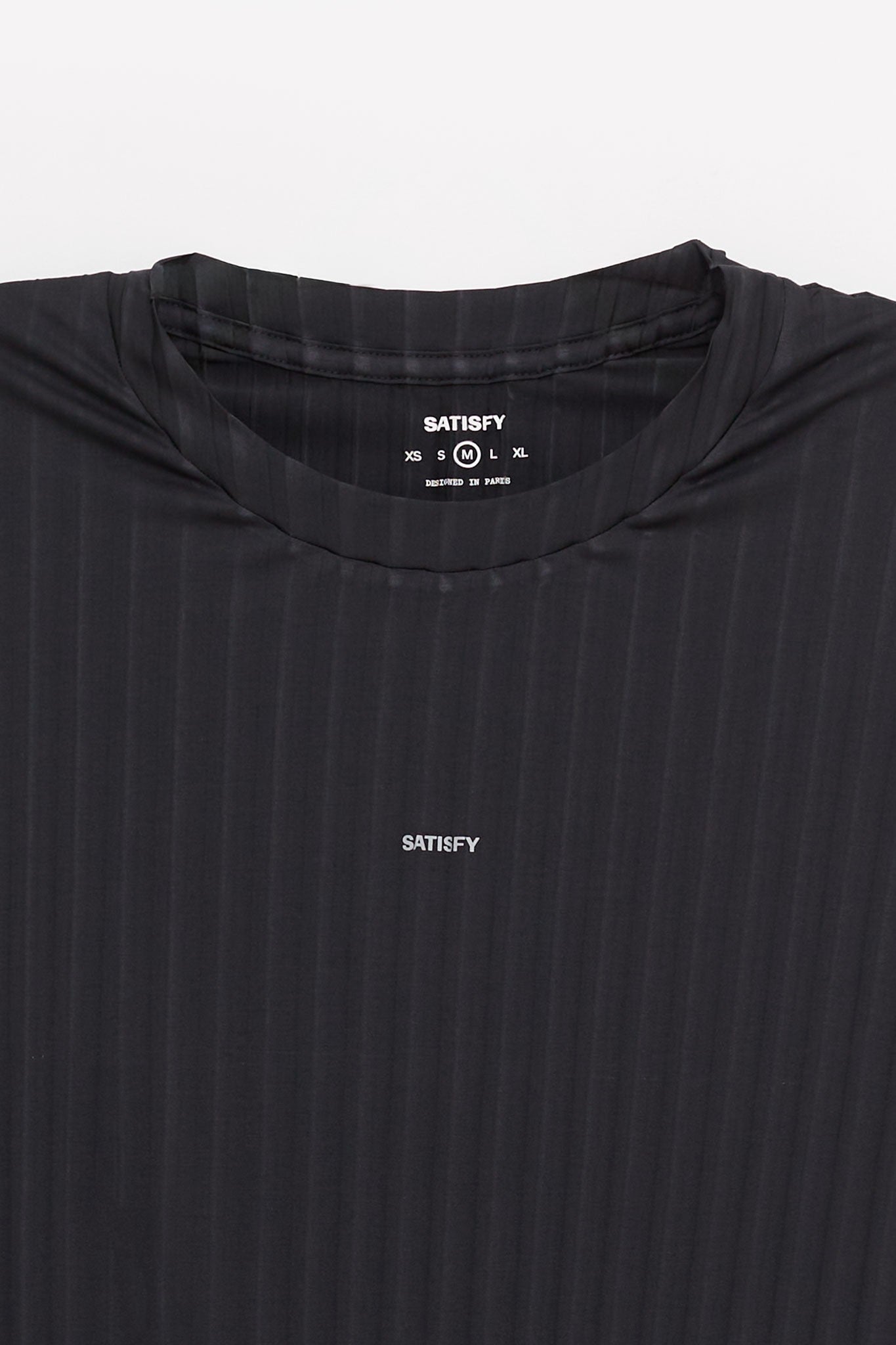 SATISFY BLACK AURALITE PLEATED LS T SHIRT