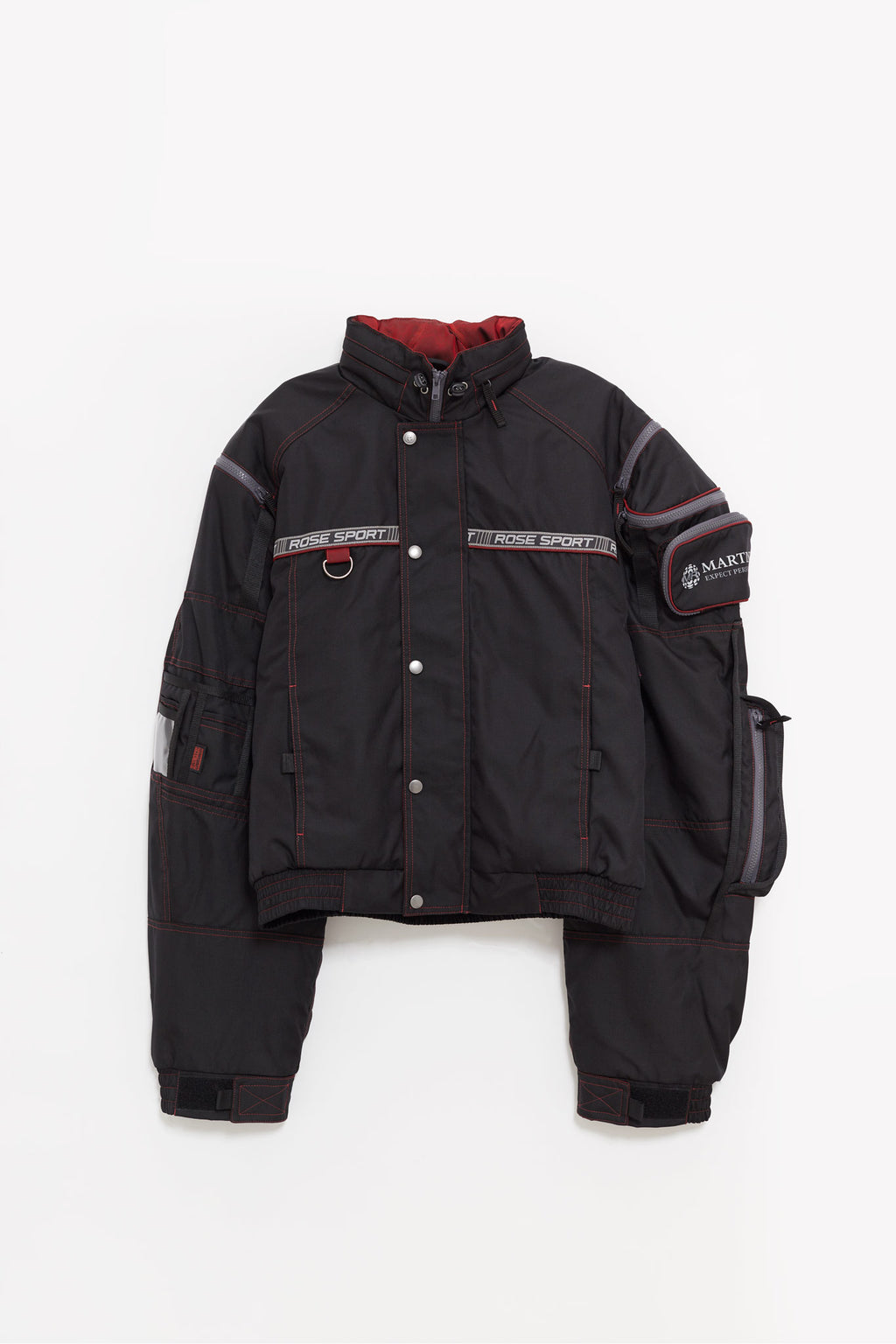 MARTINE ROSE BLACK BUMBAG JACKET