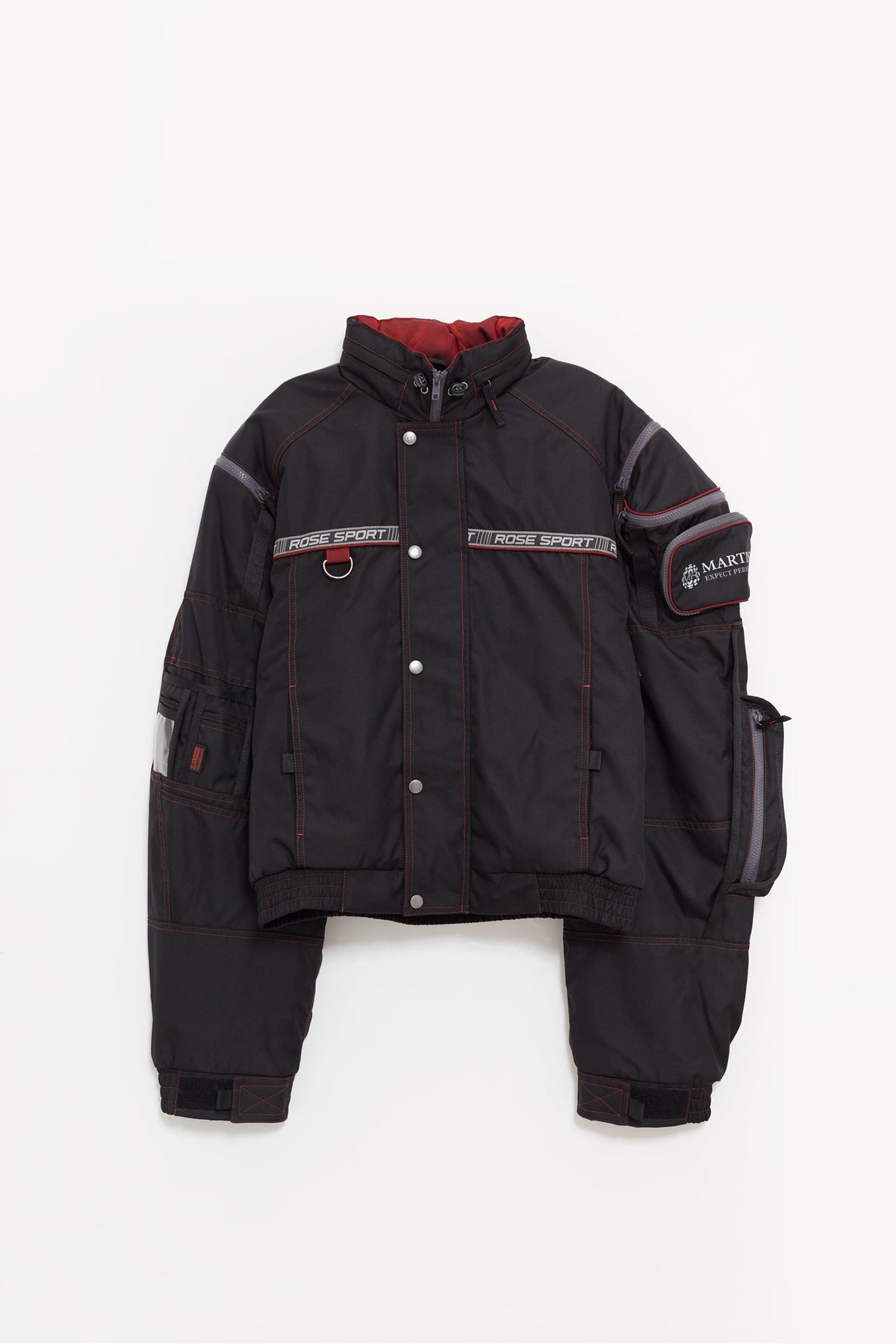 MARTINE ROSE BLACK BUMBAG JACKET