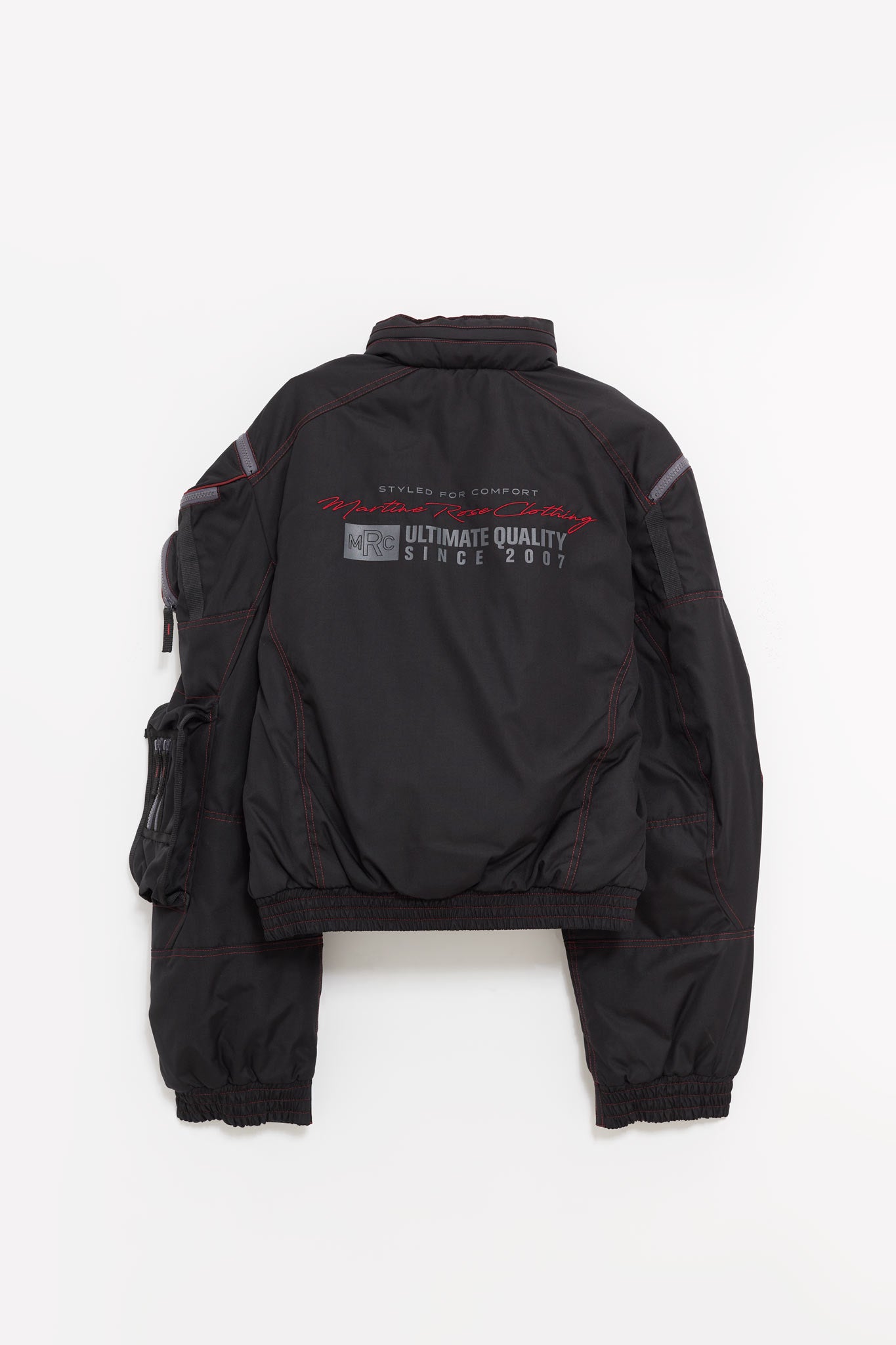 MARTINE ROSE BLACK BUMBAG JACKET