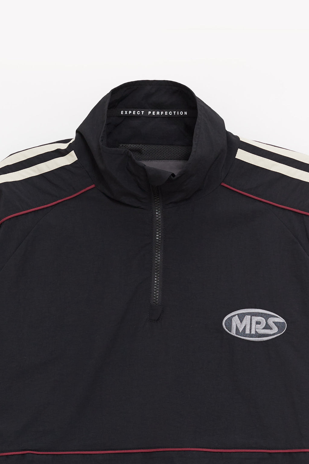 MARTINE ROSE BLACK GREY HOCKEY PULLOVER JACKET