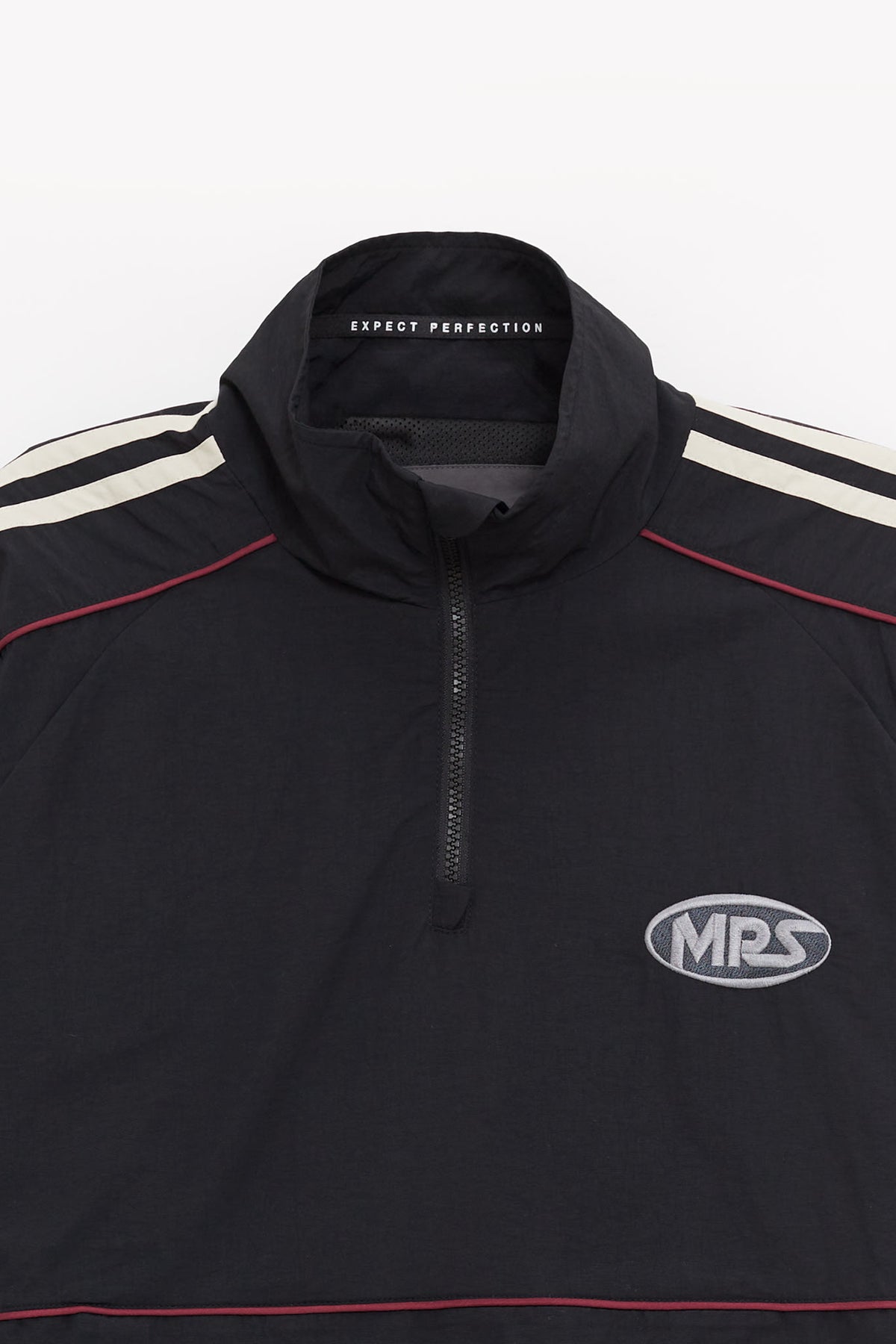 MARTINE ROSE BLACK GREY HOCKEY PULLOVER JACKET