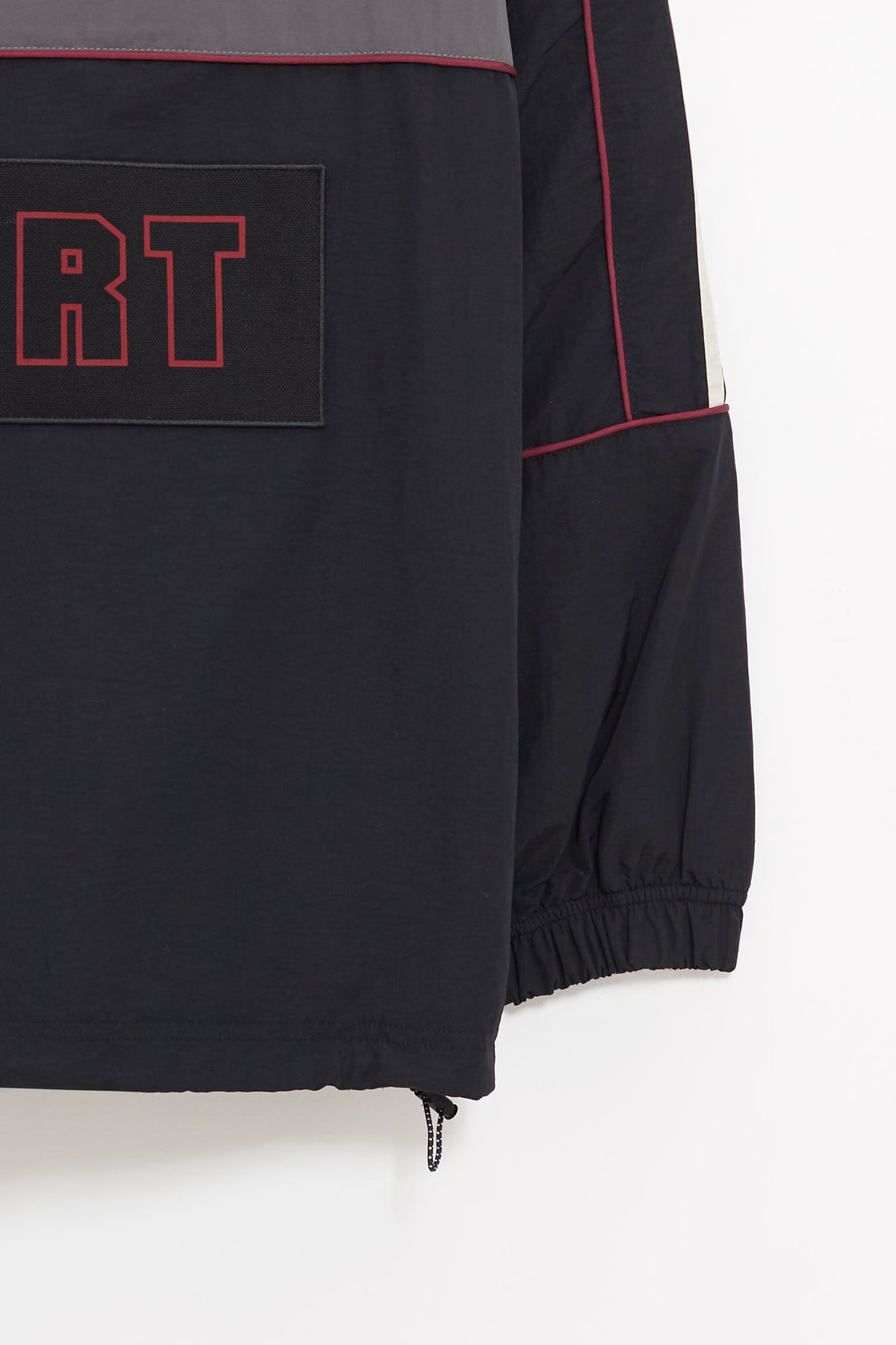 MARTINE ROSE BLACK GREY HOCKEY PULLOVER JACKET