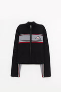 MARTINE ROSE BLACK GREY SHRUNKEN TRACK JACKET