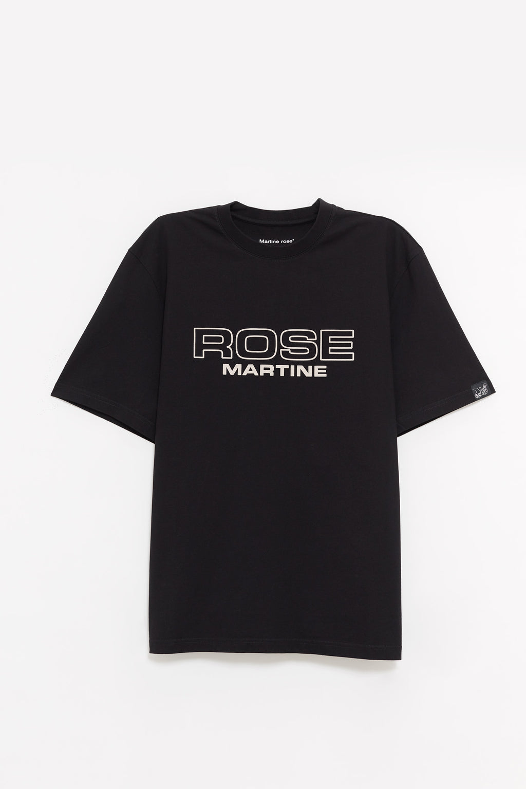 MARTINE ROSE BLACK ROSE CLASSIC T SHIRT