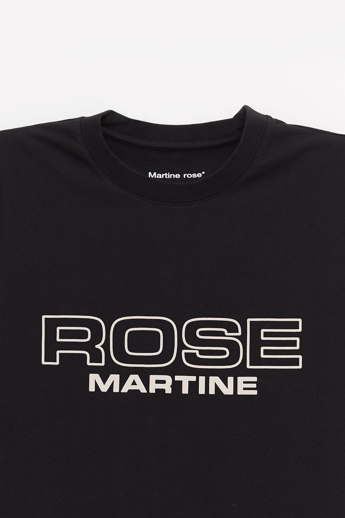 MARTINE ROSE BLACK ROSE CLASSIC T SHIRT