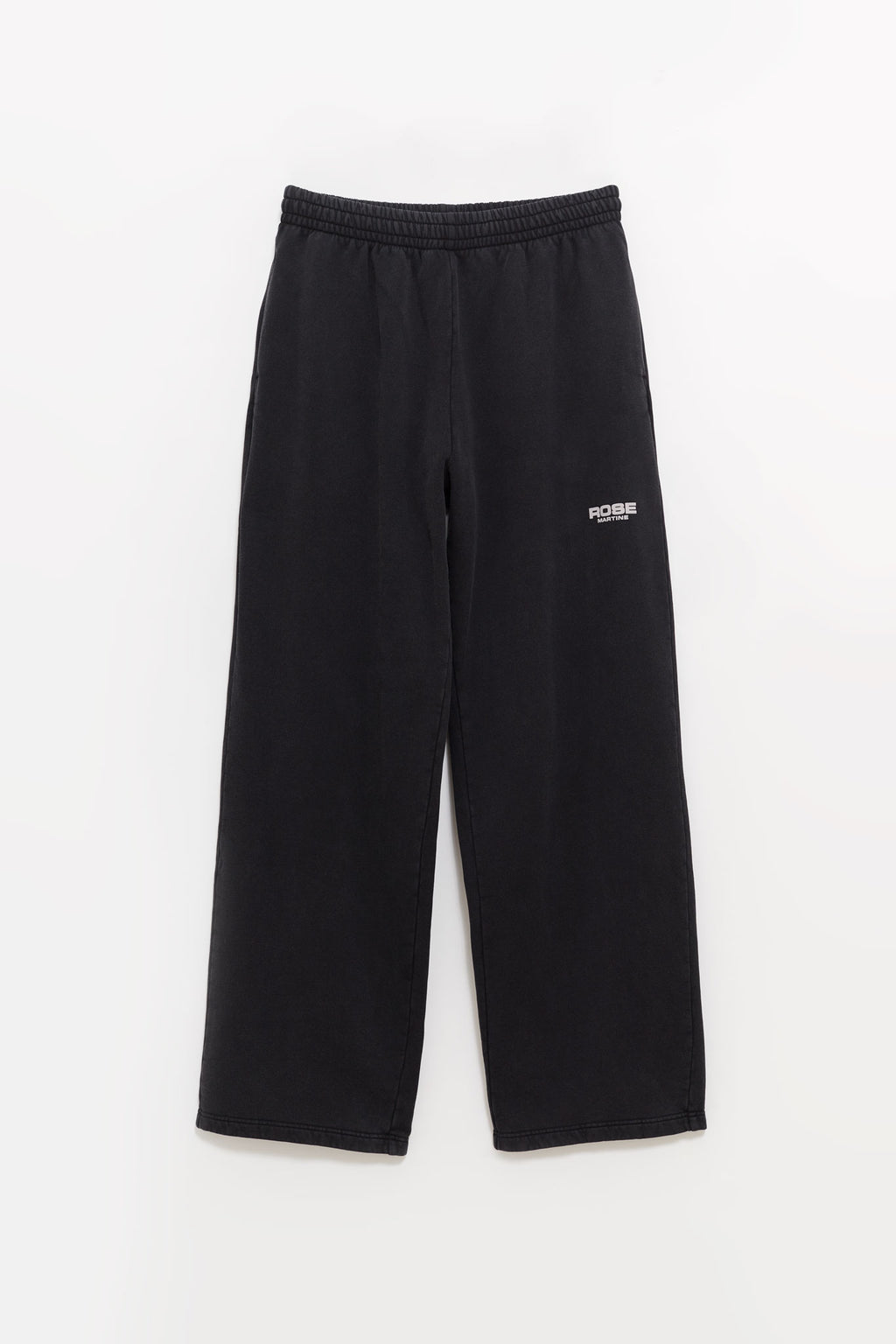 MARTINE ROSE BLACK WASHED WIDE LEG SWEATPANT