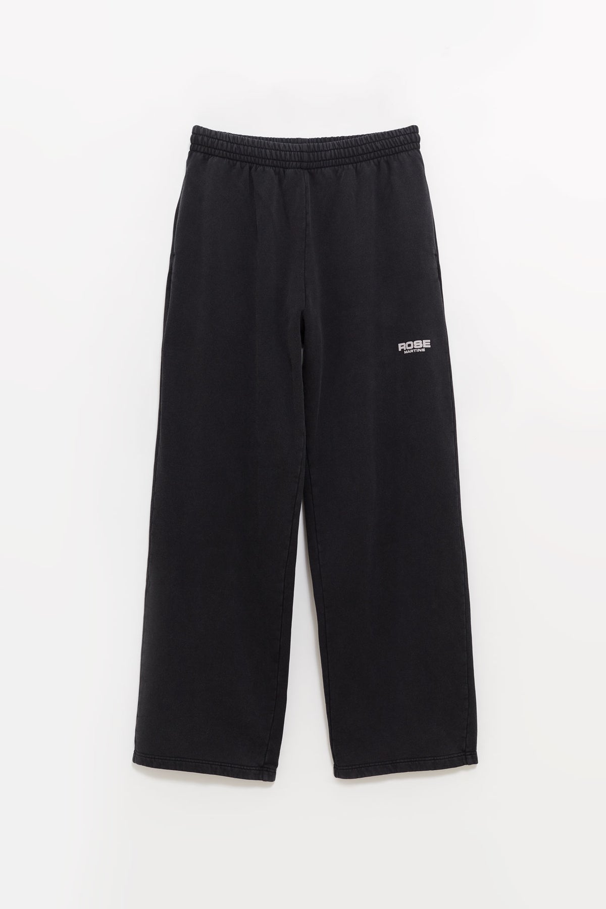 MARTINE ROSE BLACK WASHED WIDE LEG SWEATPANT