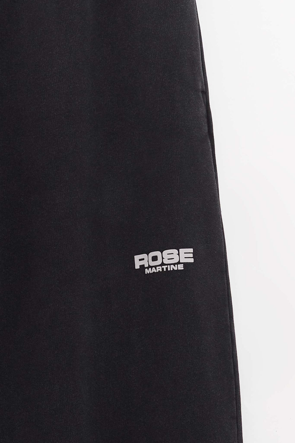 MARTINE ROSE BLACK WASHED WIDE LEG SWEATPANT